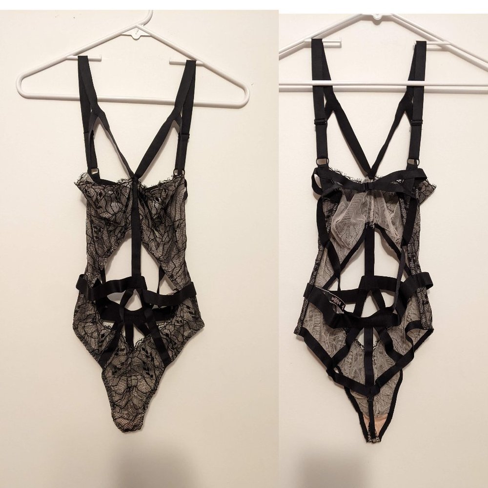 Victoria's Secret Black Lace Chemise